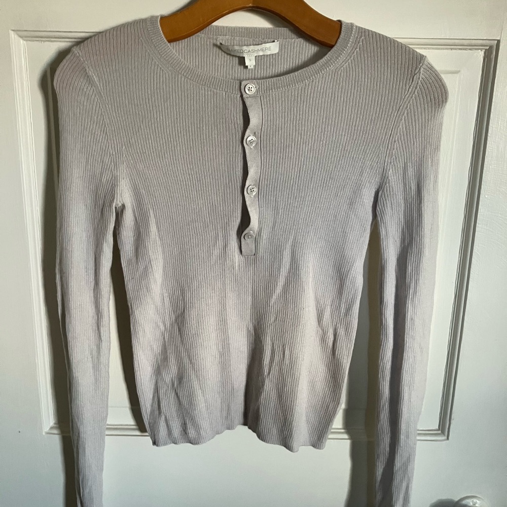 NakedCashmere 100% Cashmere Henley S Sheepskin